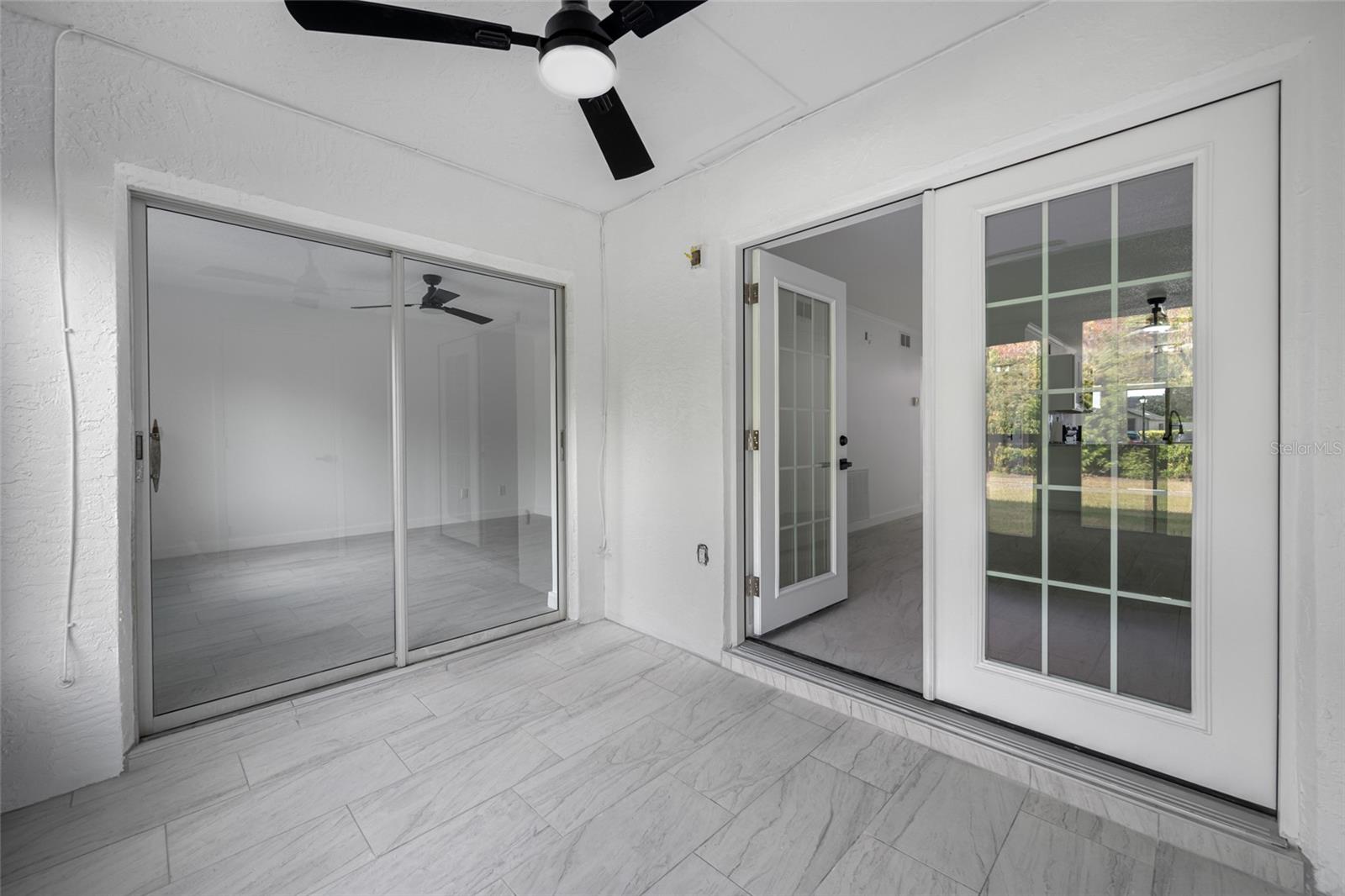 Lanai space off living room and primary bedroom