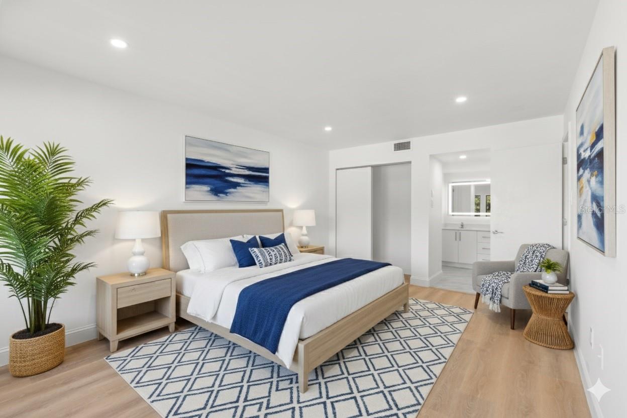 Virtual Staging - Primary Suite with TWO closets and fully upgraded En Suite Bathroom