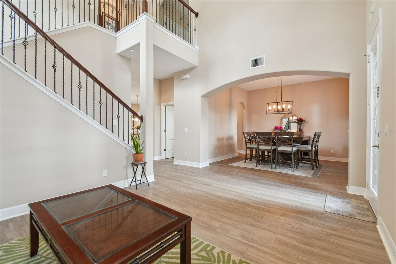 The living room and dining room are large enough for fun entertaining!