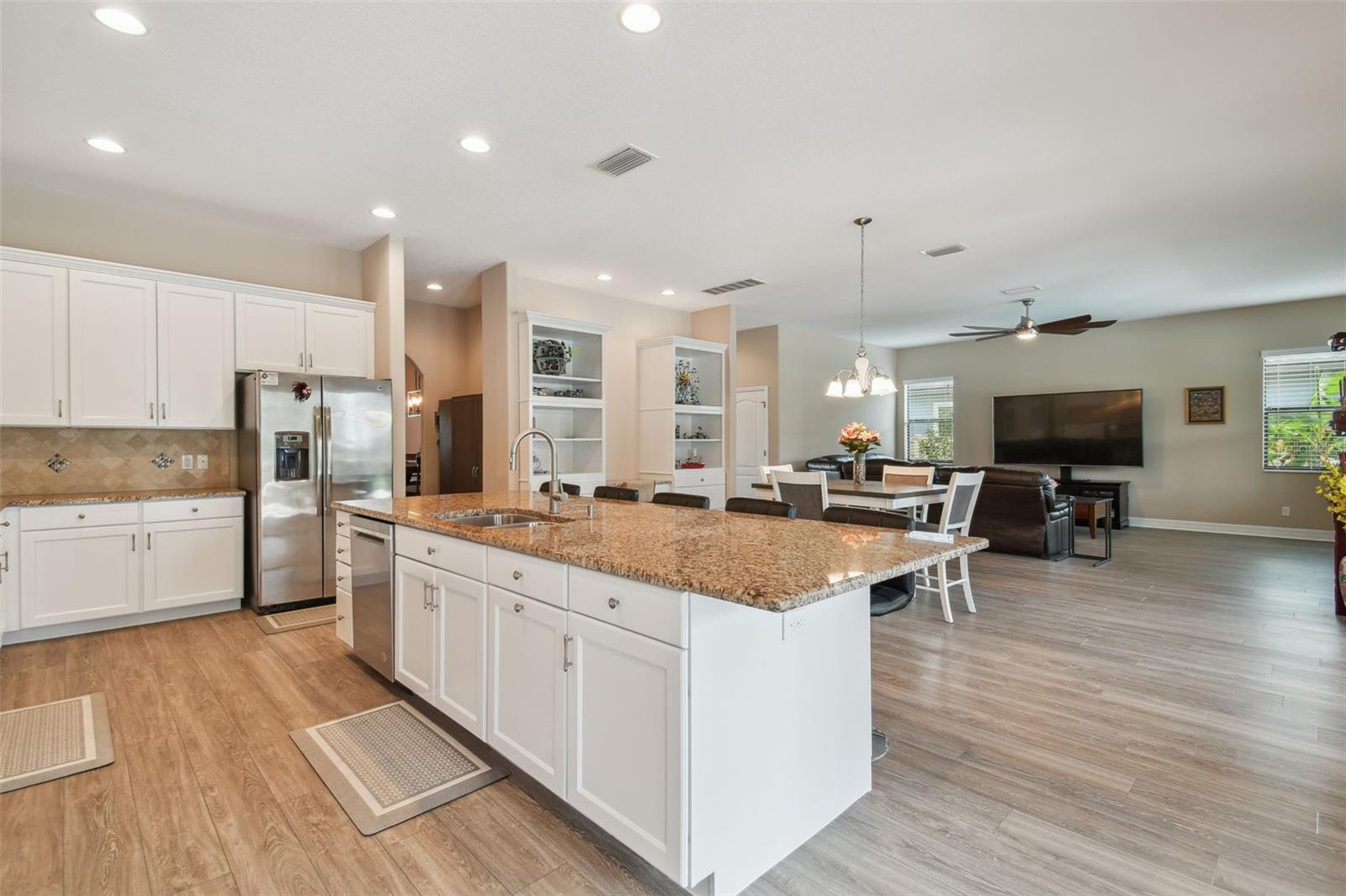 The large island will welcome many into the conversations.