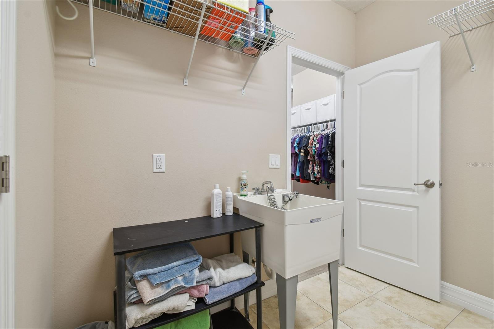 There is a laundry tub to help with any small scrubbing that is needed!