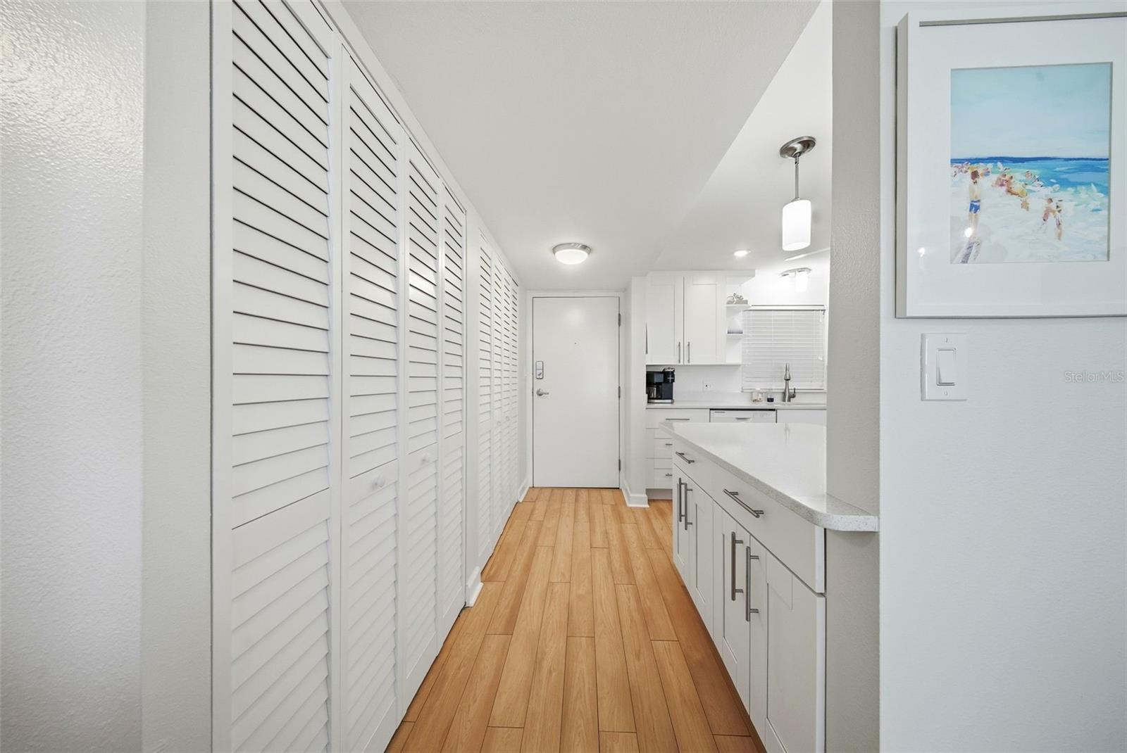 New hallway closet doors