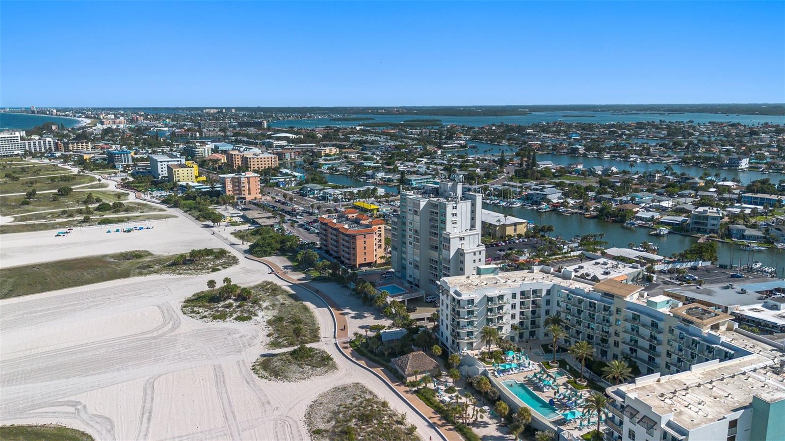 Treasure Island-miles of beach with downtown