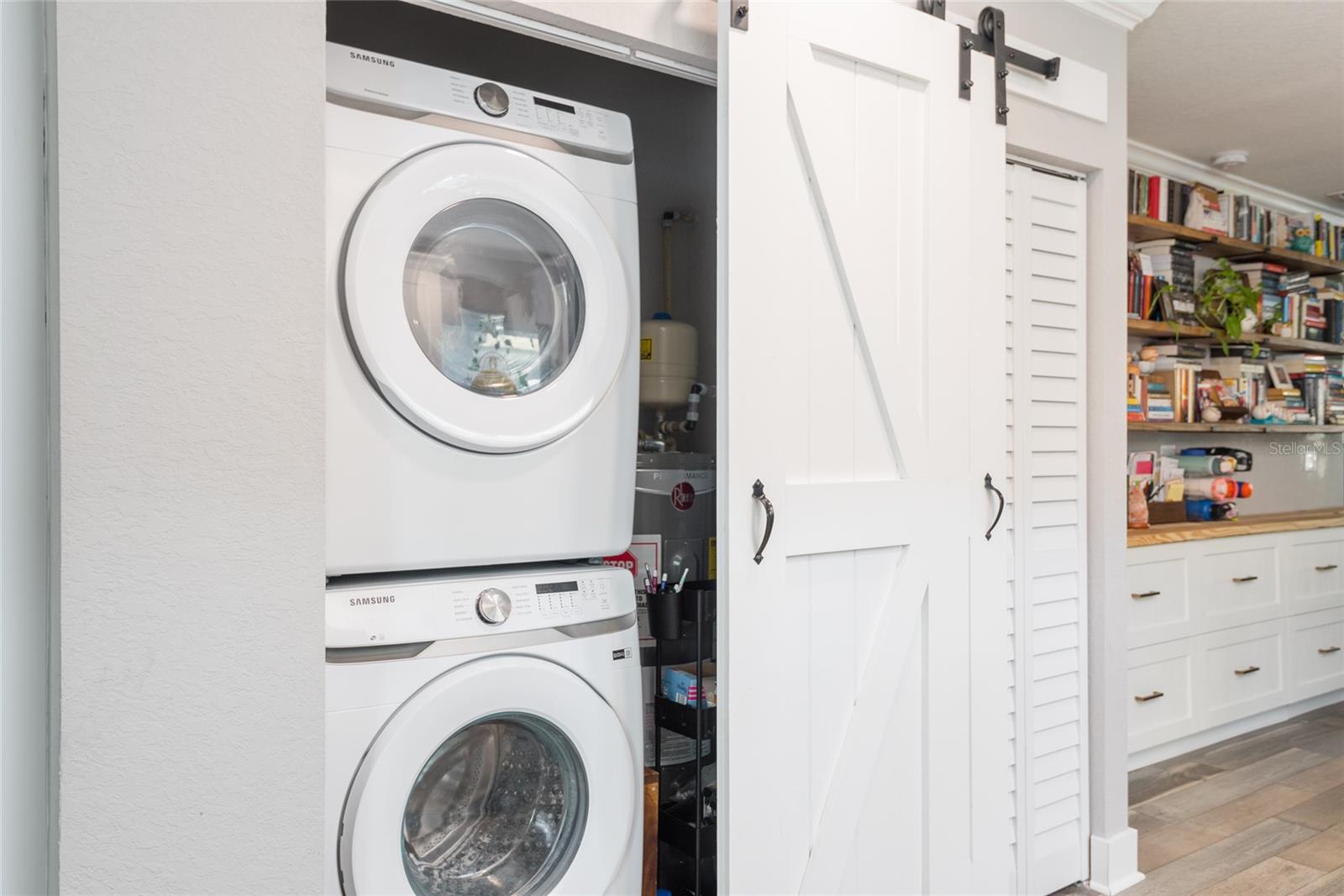 Washer and Dryer with barn doors