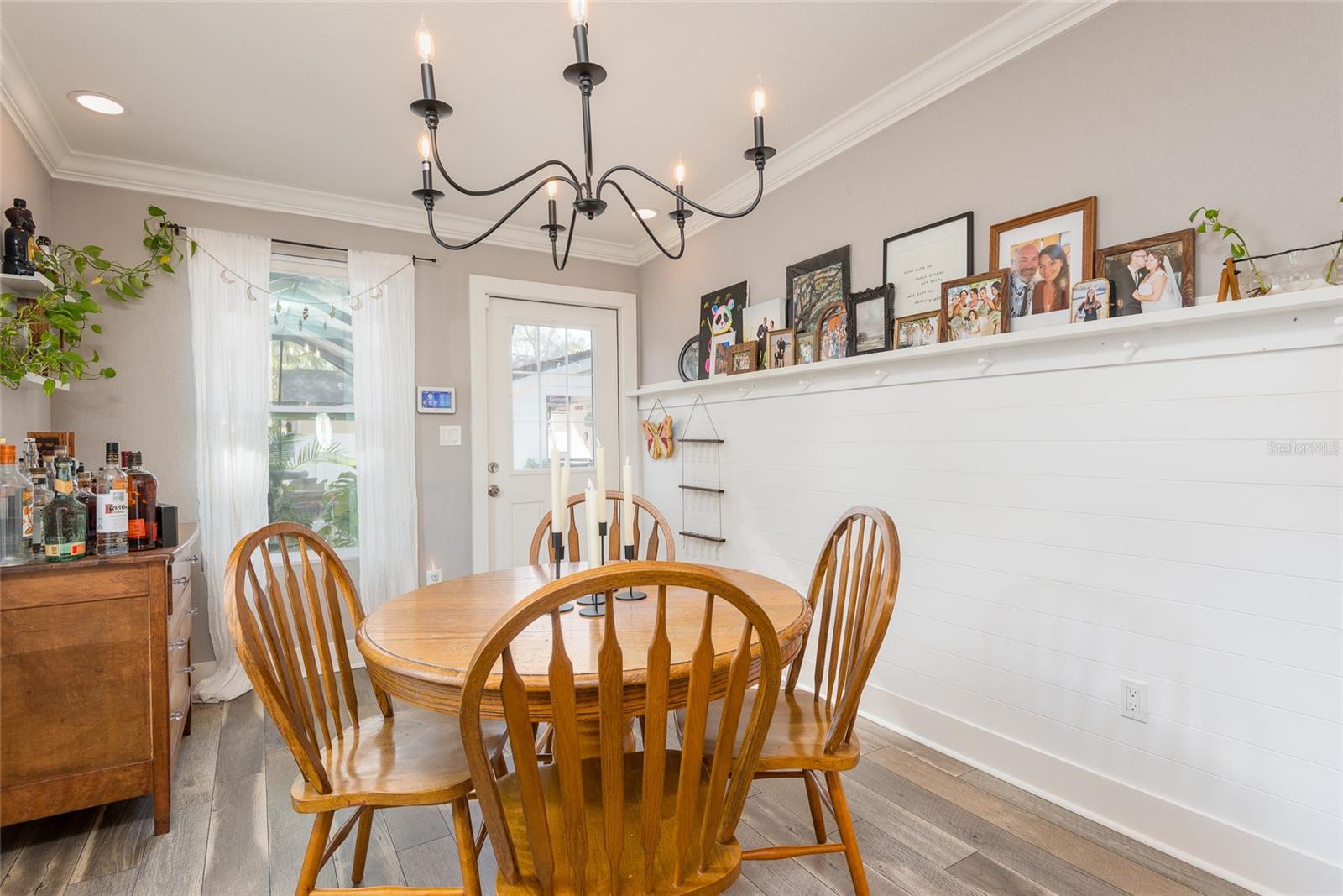 Dining room with wainscoting