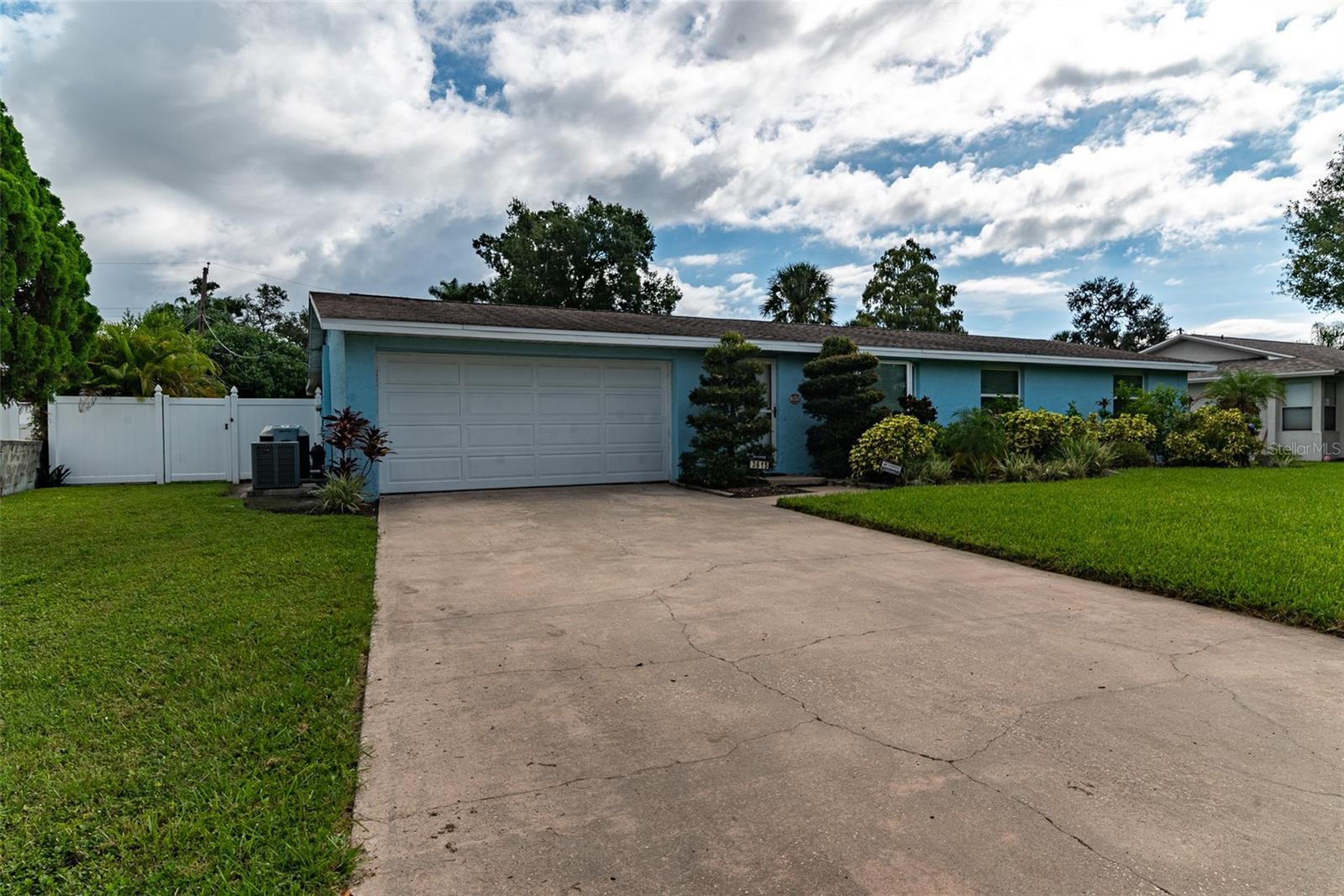 driveway and 2 car garage