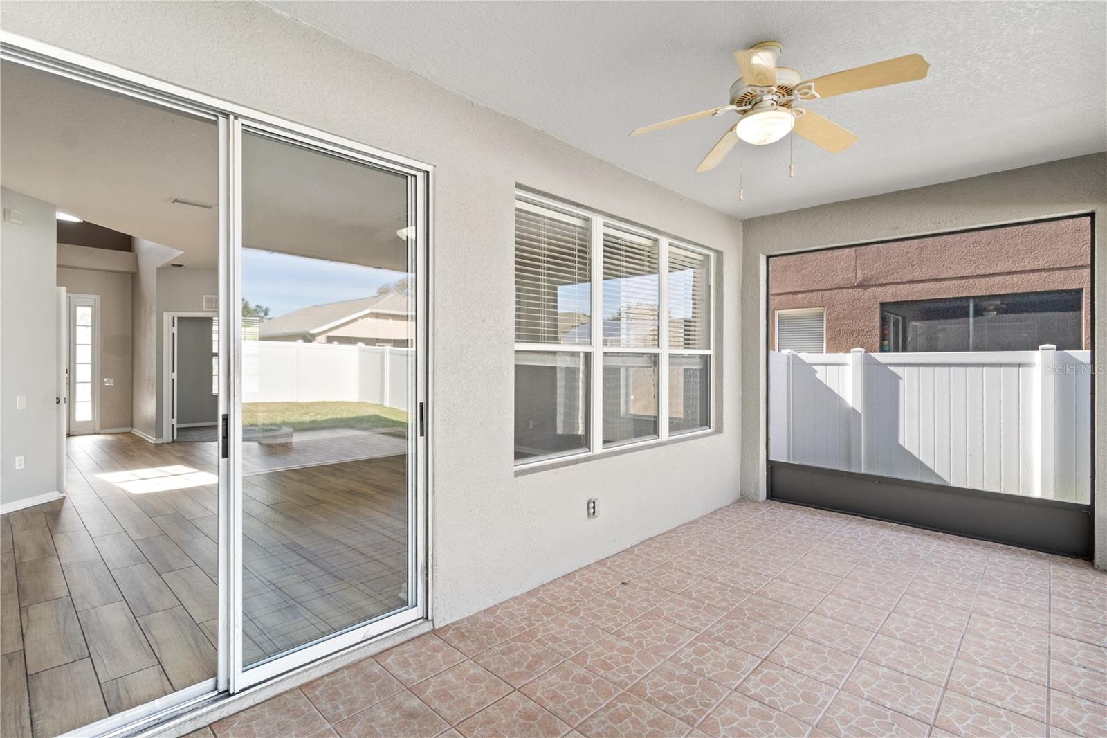 Rear screened in porch