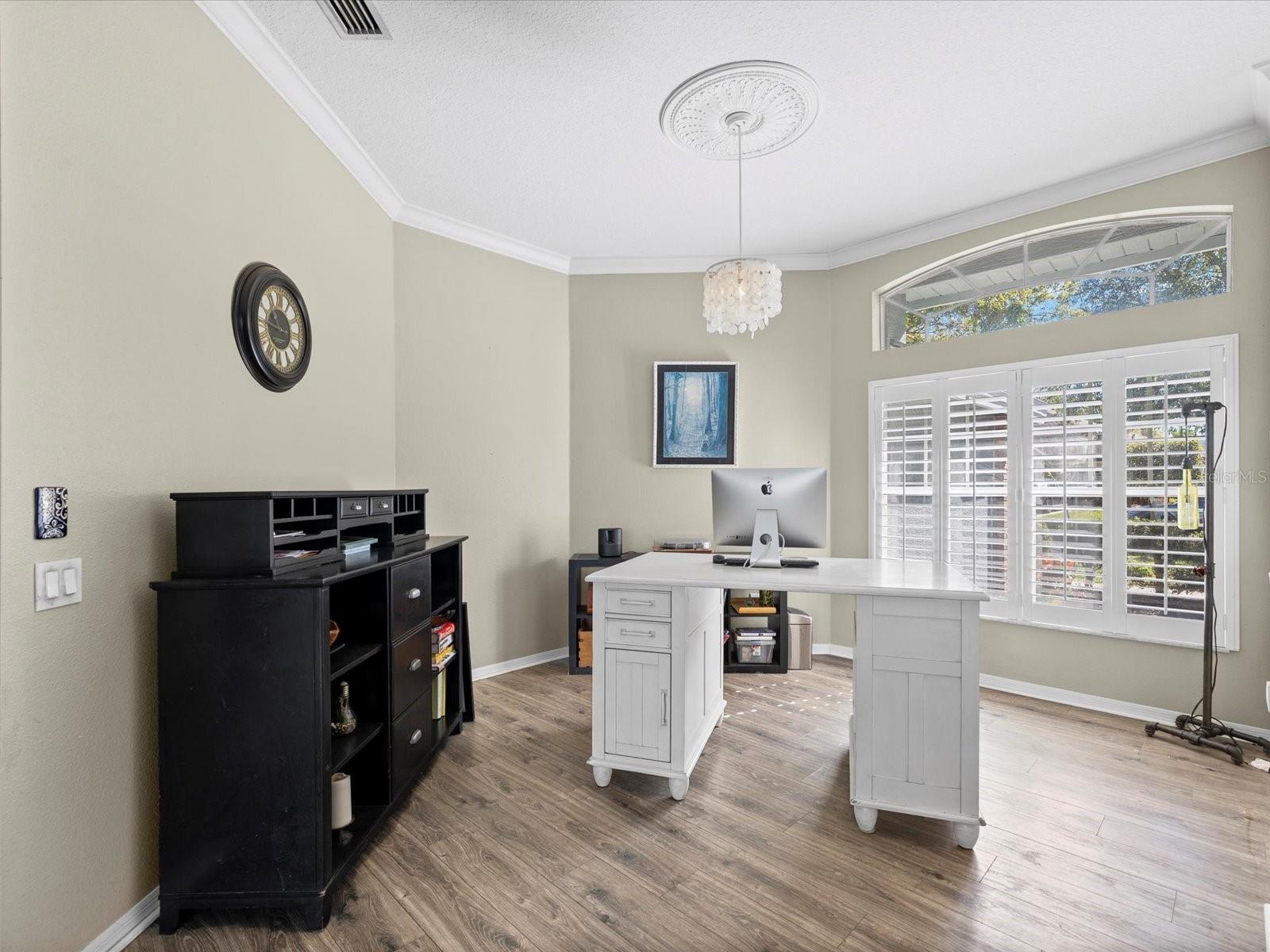 Dining area currently used as an office
