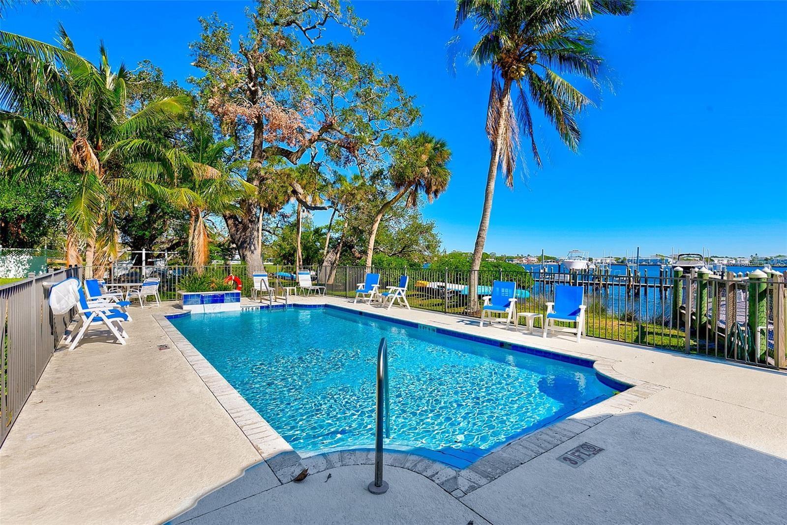 Pool  is just a few steps from your patio