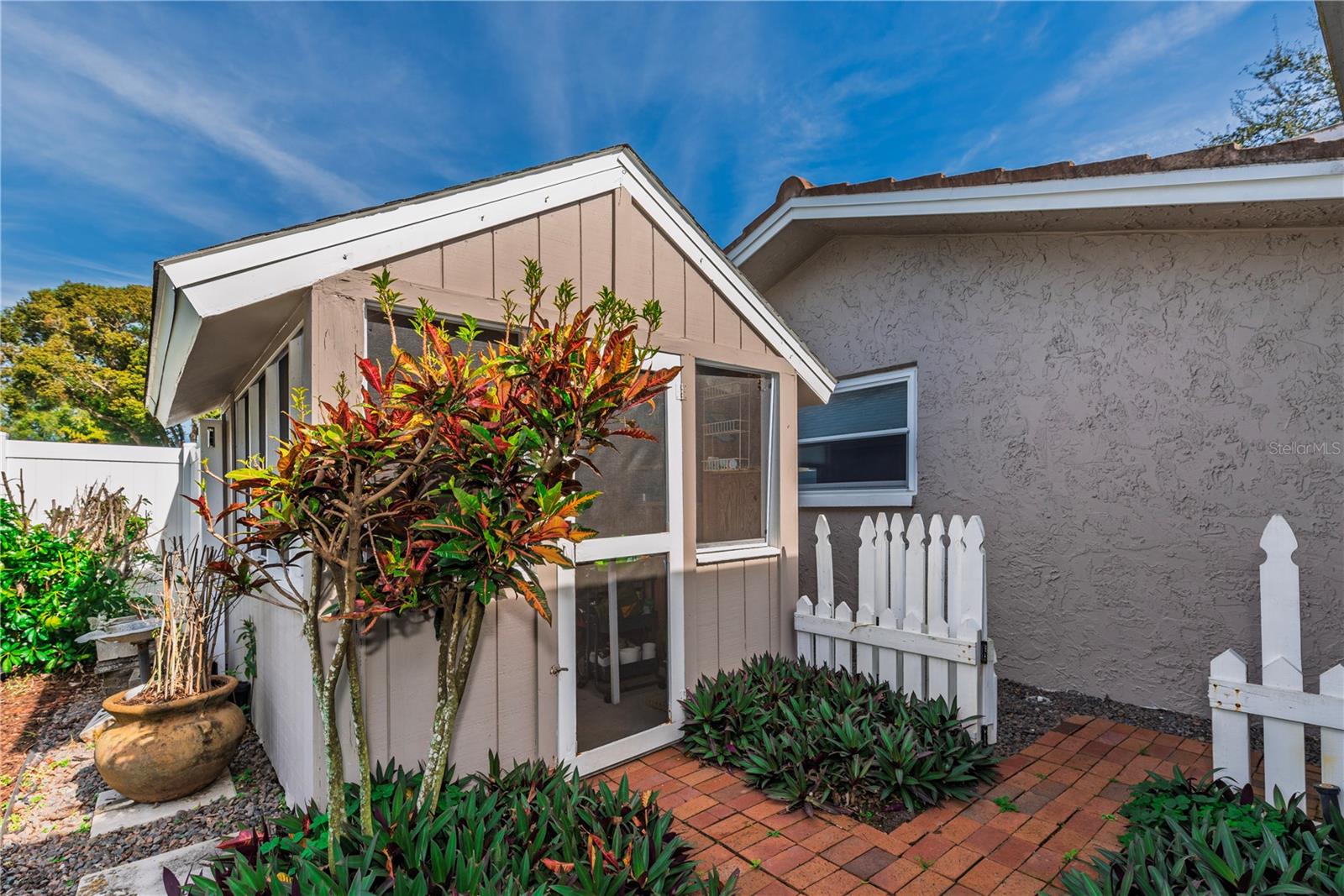 She-shed in the enchanted garden adjacent to the dog run.