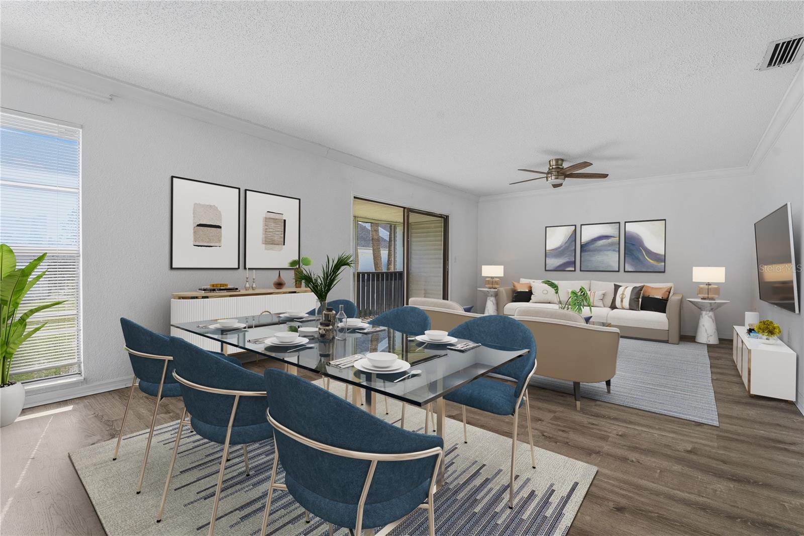 DINING & LIVING ROOM COMBO