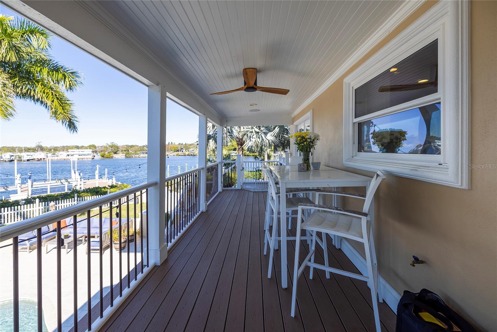 Breakfast room opens to covered deck