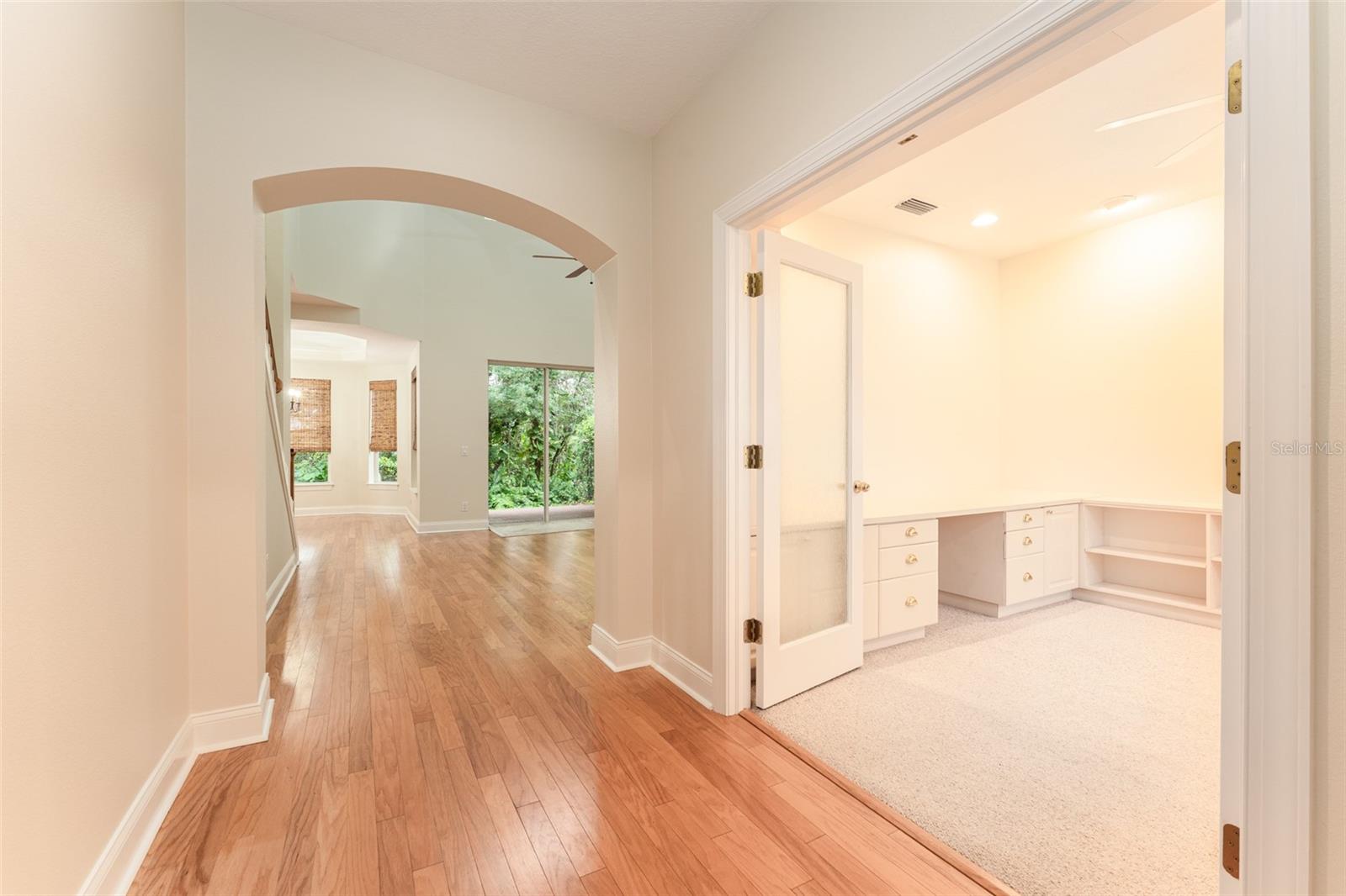 Front Entrance with Office/Den on Right with French Doors