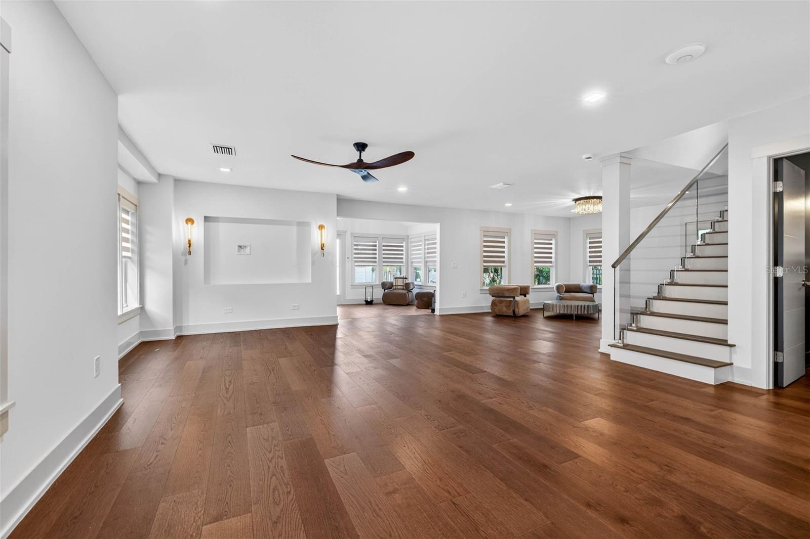 View from kitchen towards front  of home