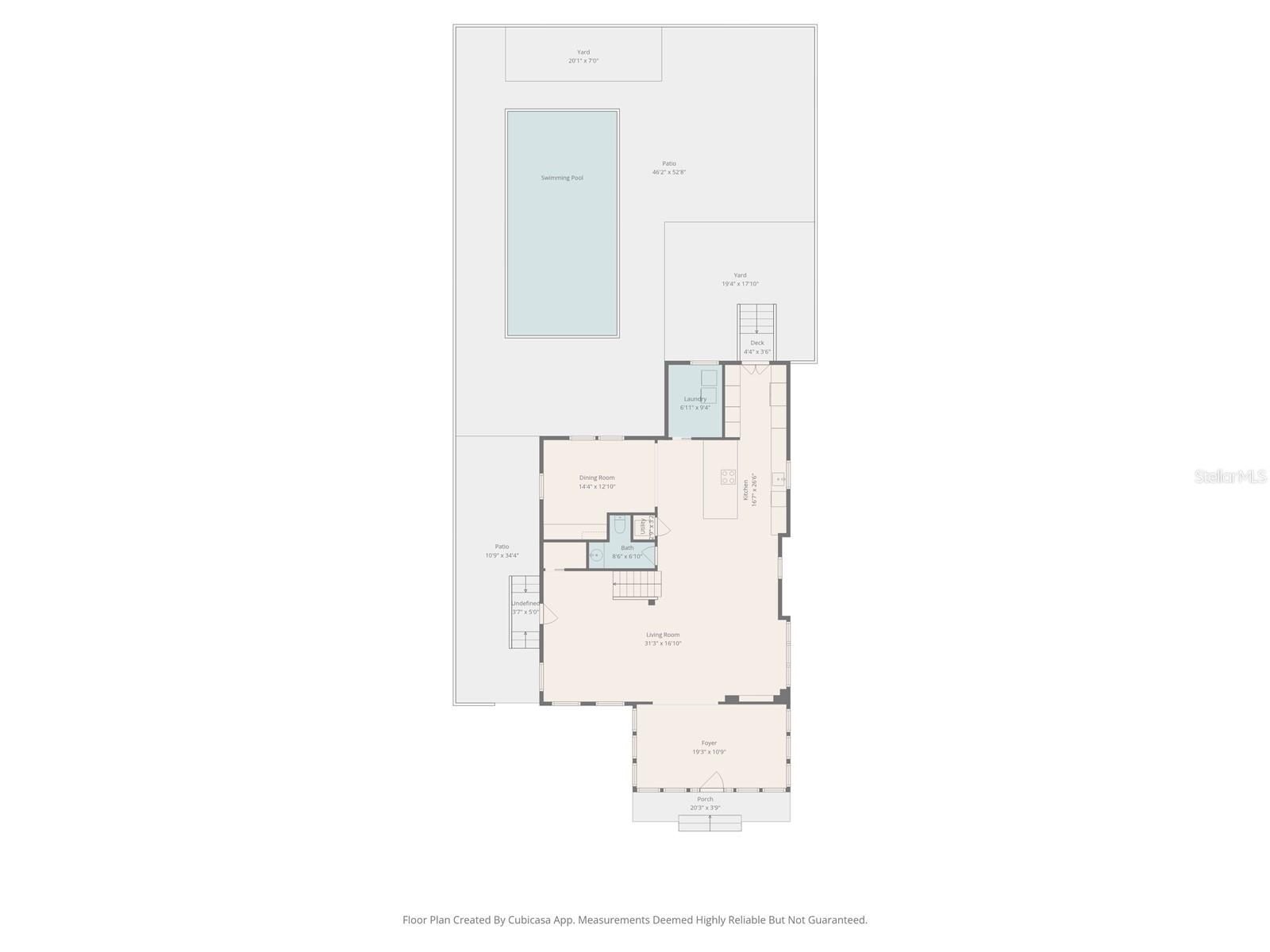 First floor floor plan with room dimensions.