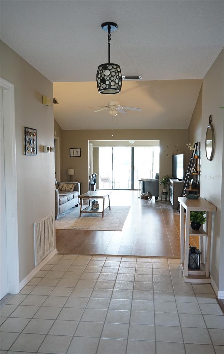 foyer with view to living room.
