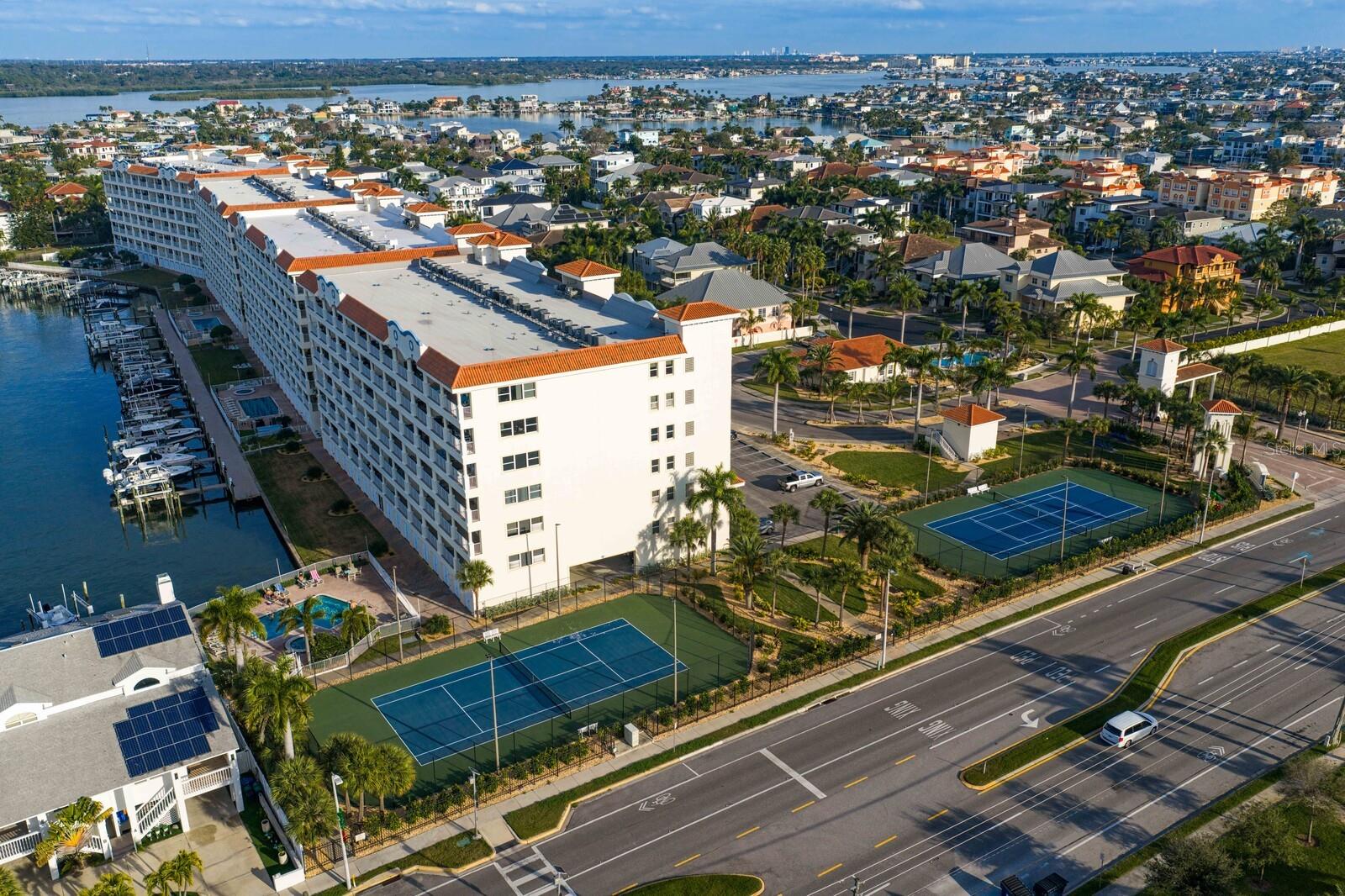 AERIAL VIEW TENNIS COURTS