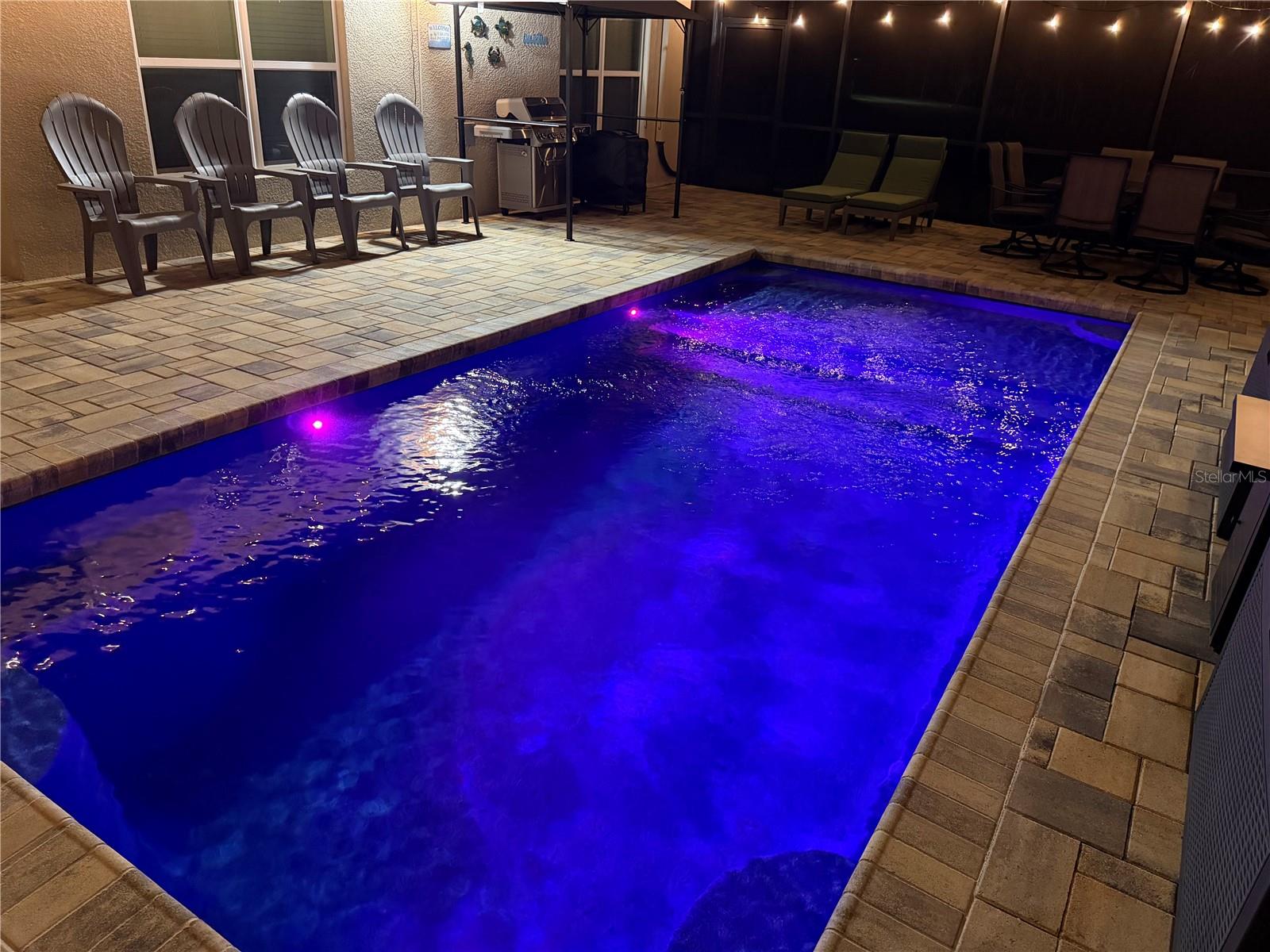 Pool at night