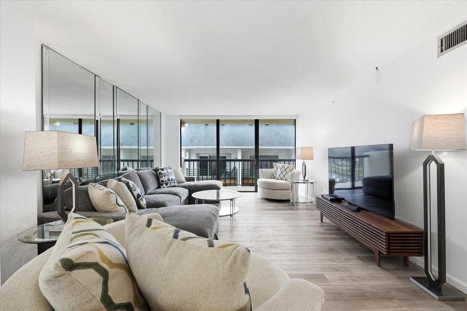 Living Room w/ Balconey