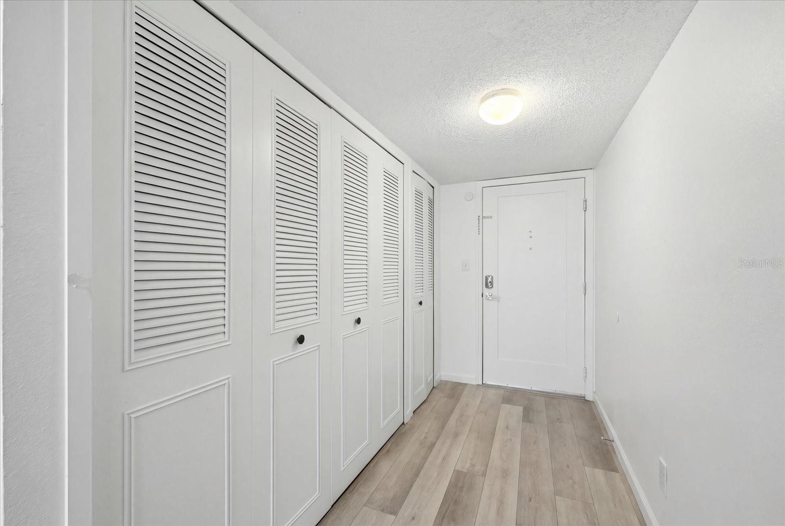 Unity Entry w/ large storage closets