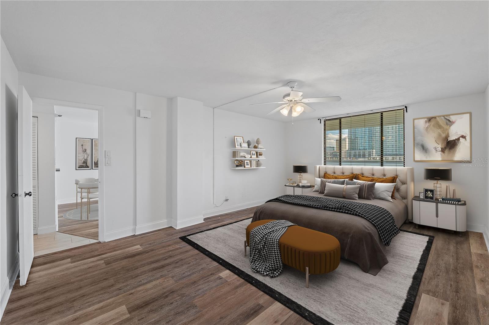 Virtually Staged Primary Bedroom