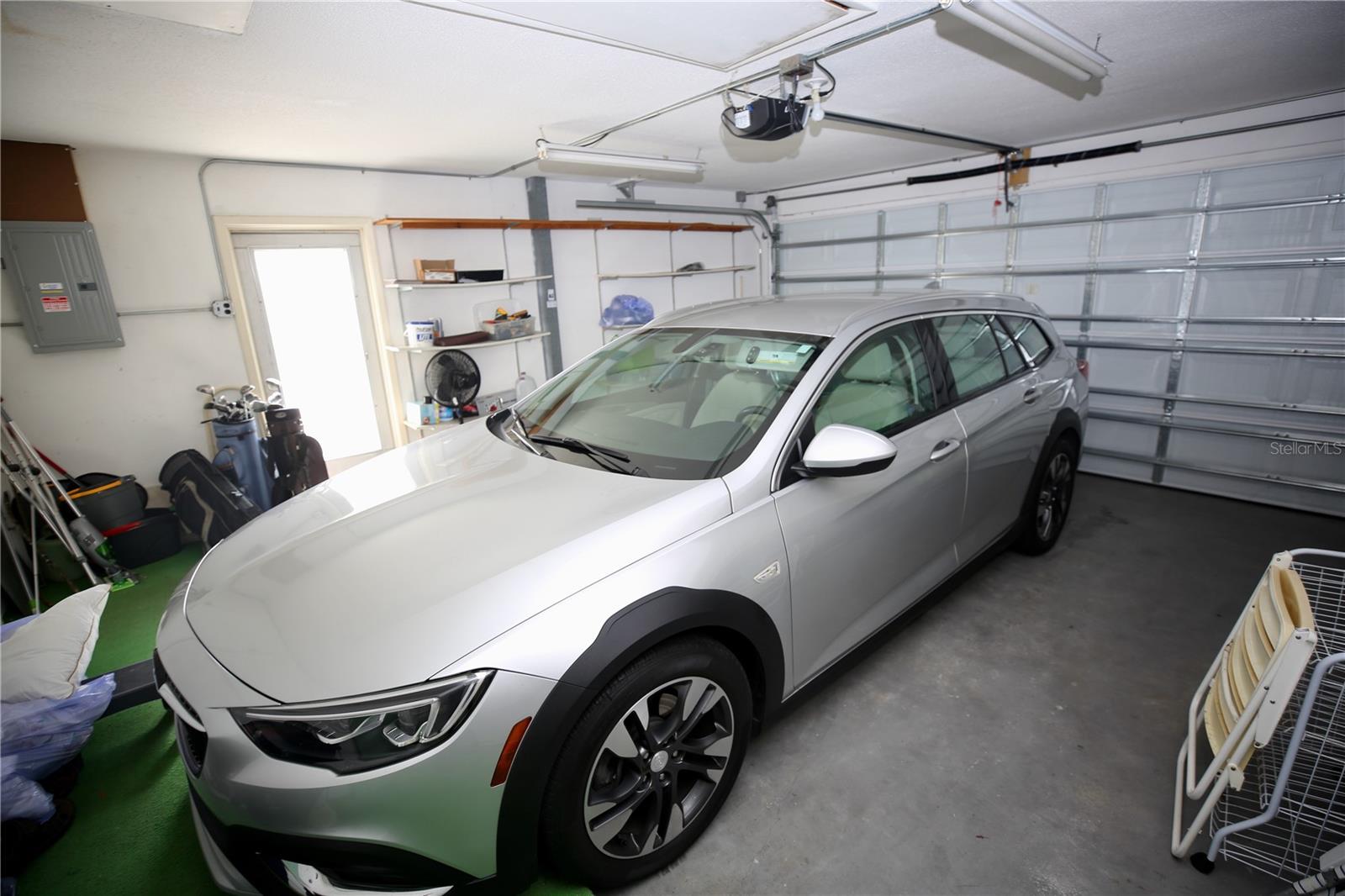 Inside garage with plenty of storage space