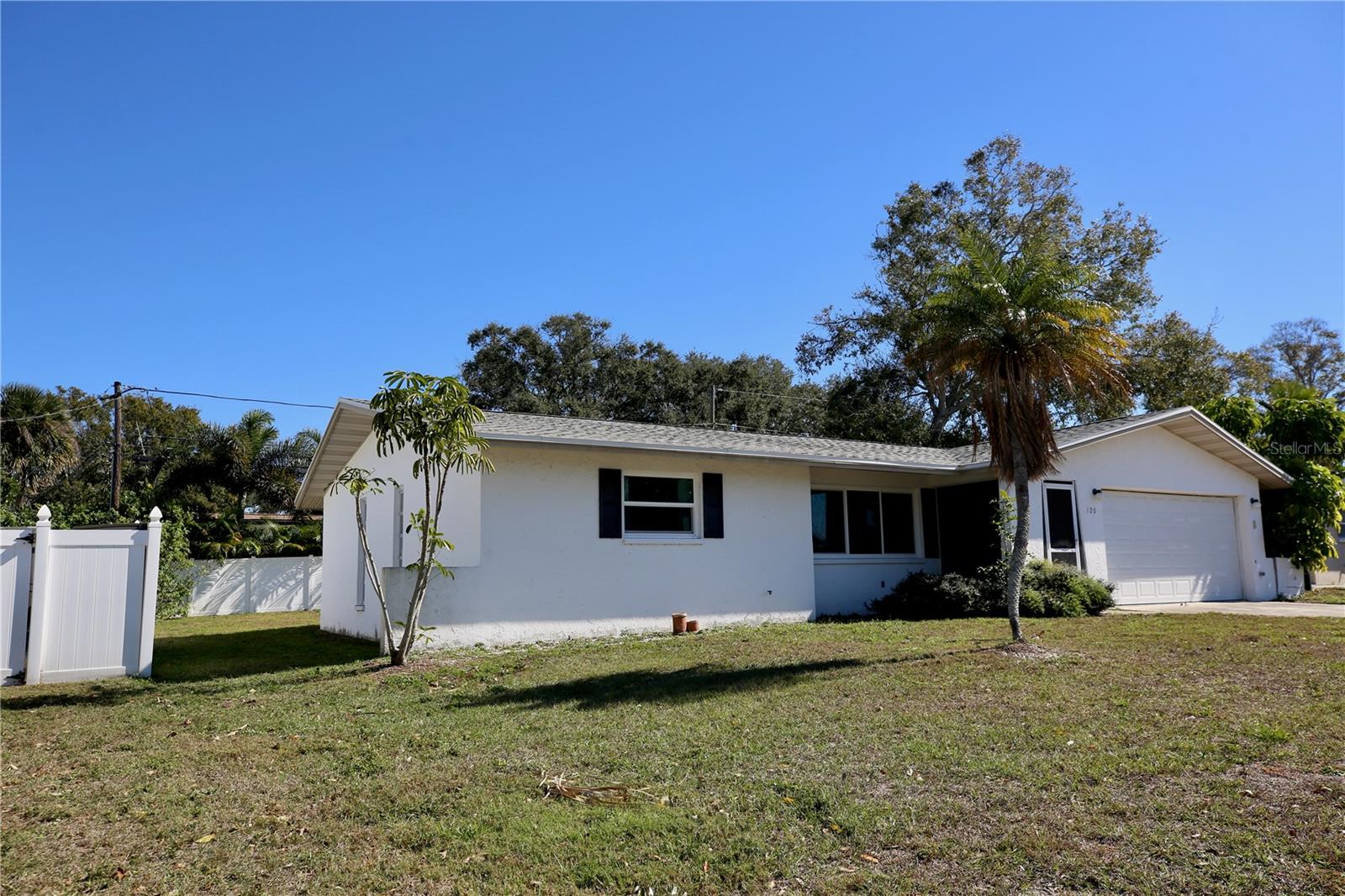 Completely fenced in yard