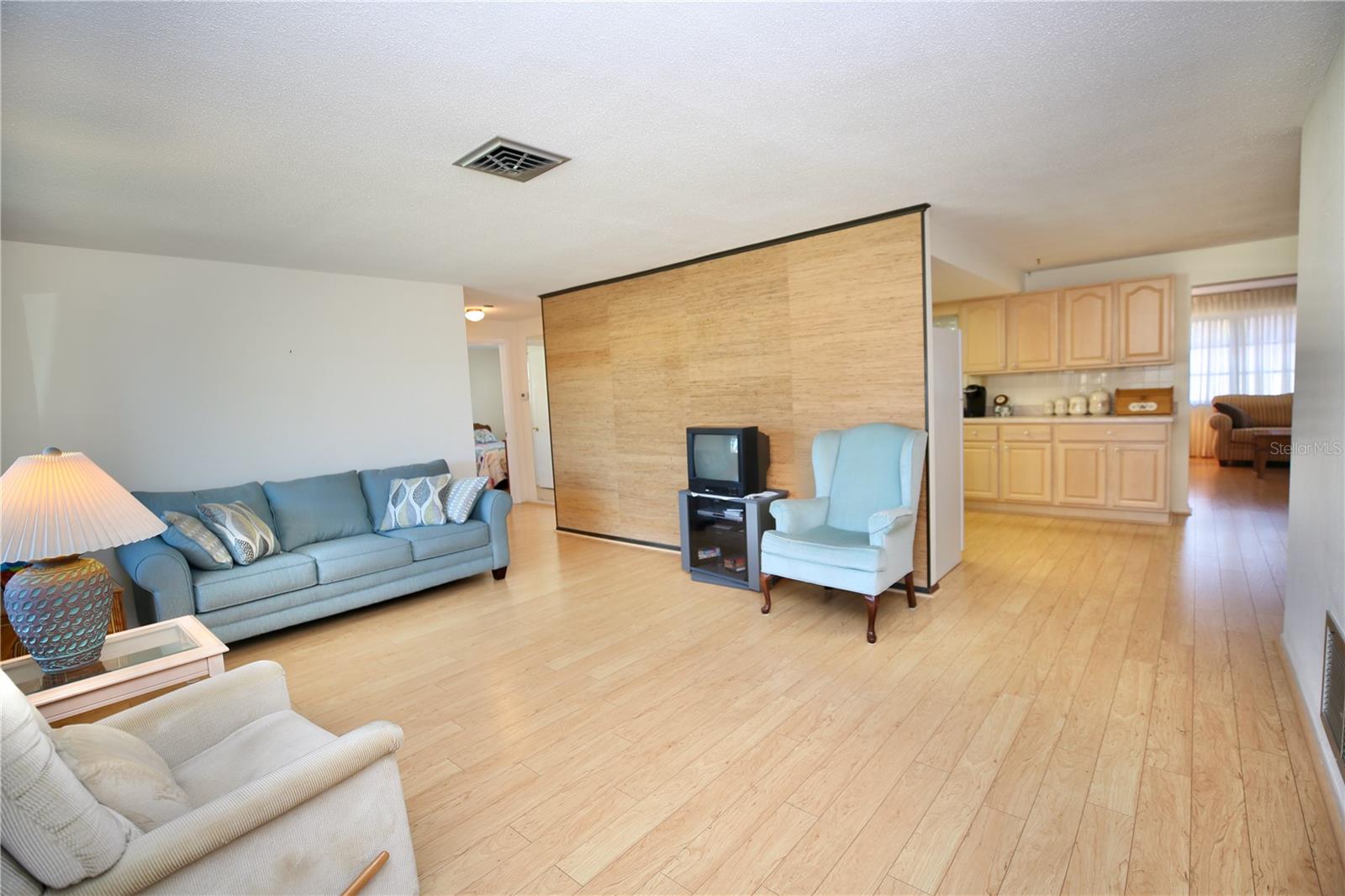 Living room on West side of home