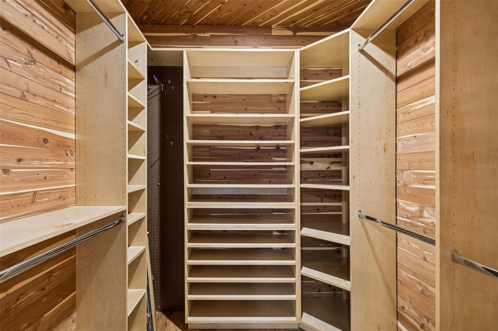 Main bedroom walk-in cedar closet
