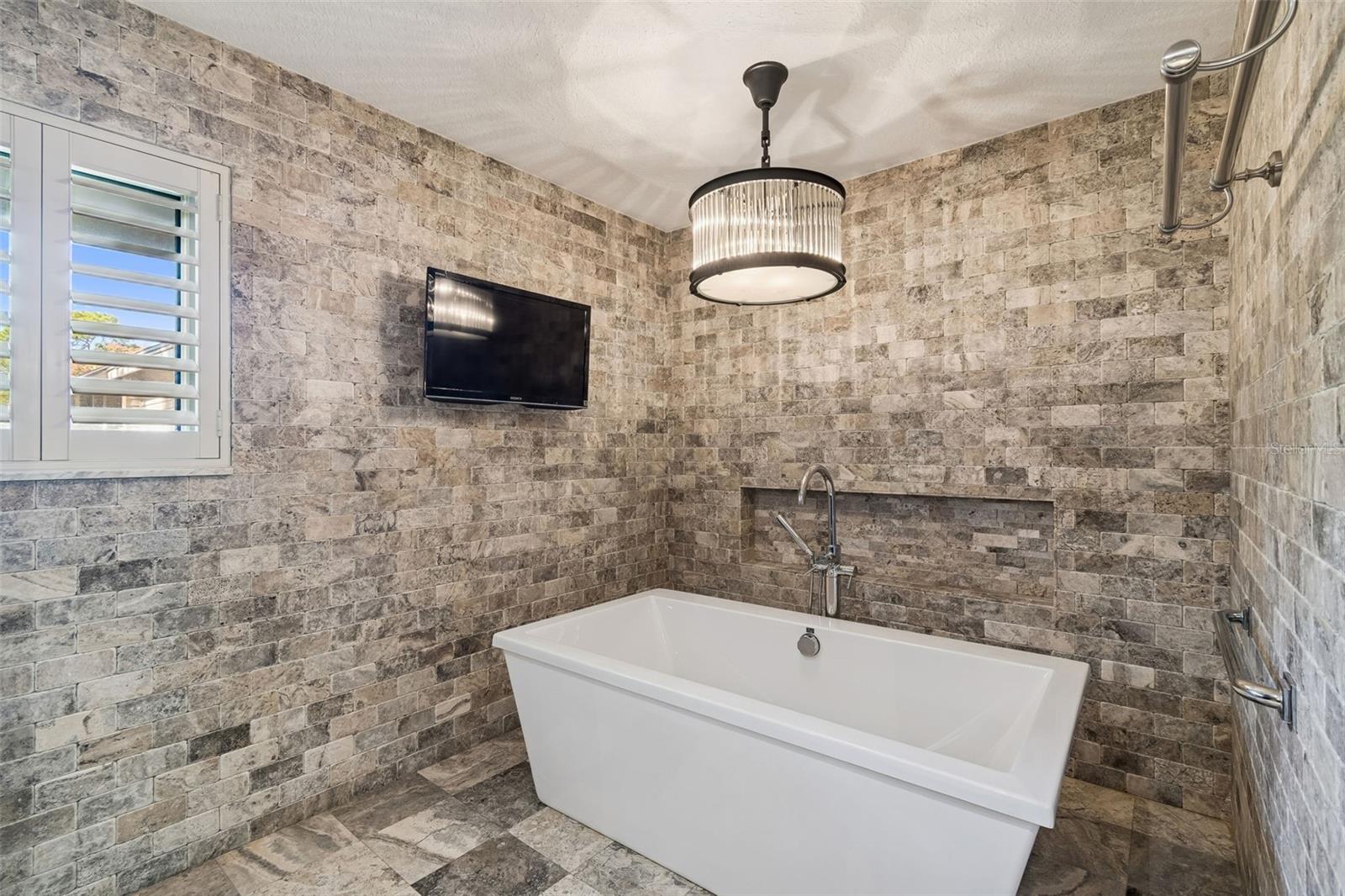 Updated main bathroom with soaking tub