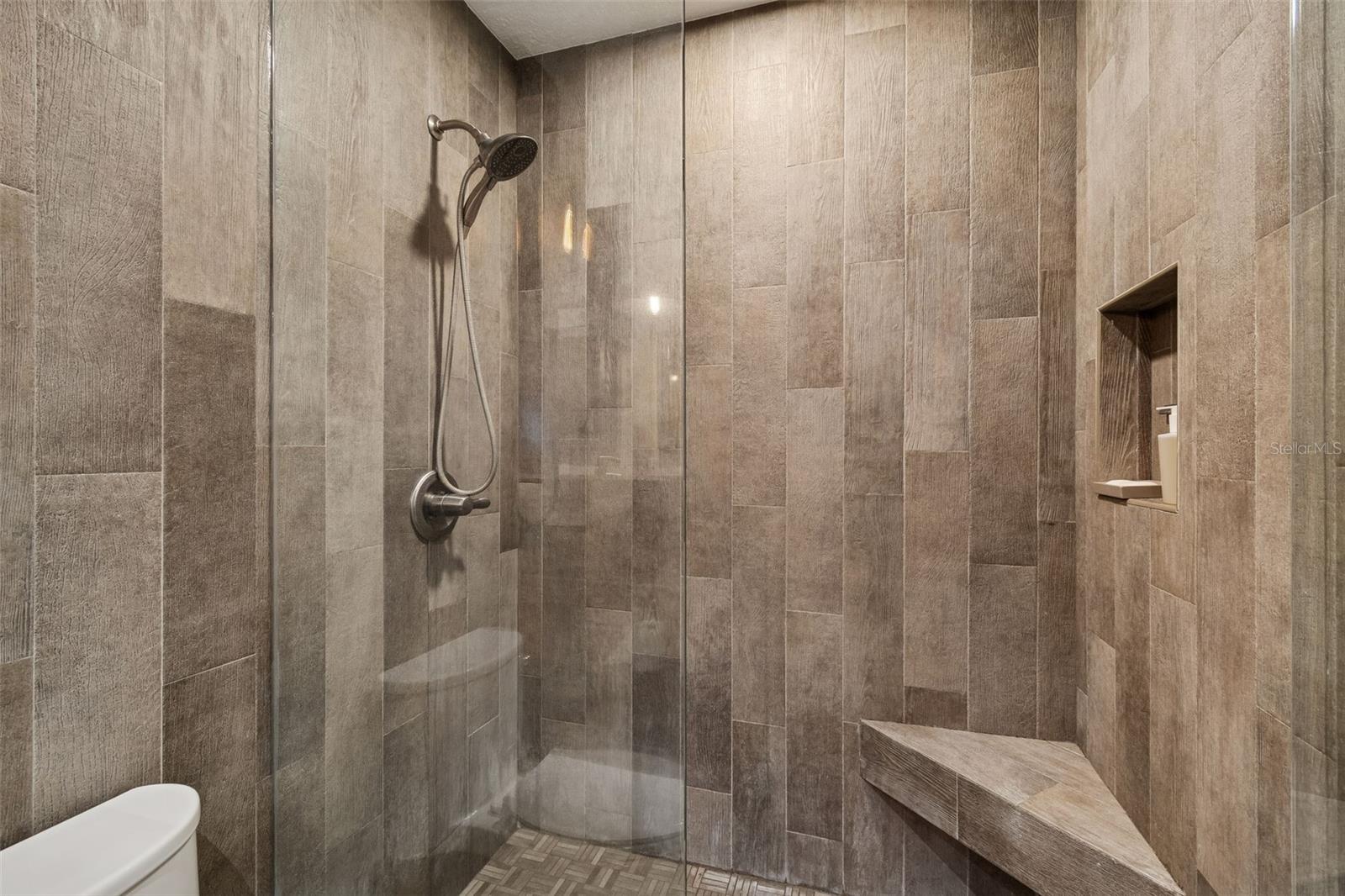 Bathroom 2, ensuite, custom shower