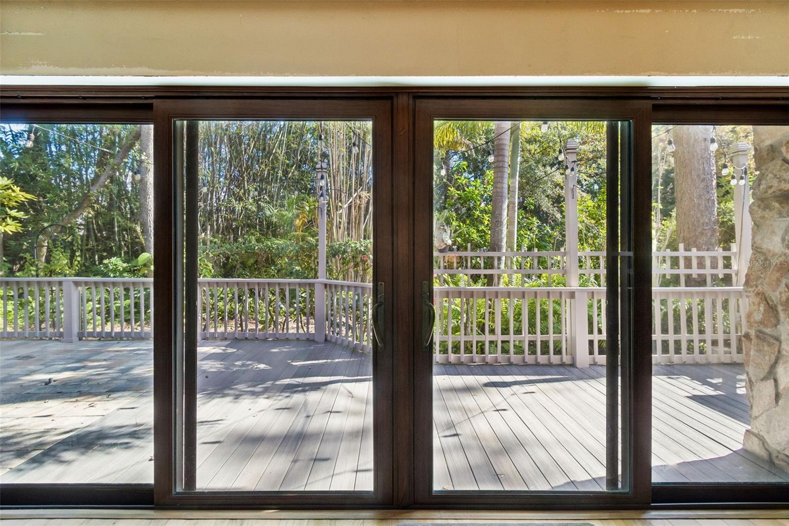 Sliders from Family Room to back private deck