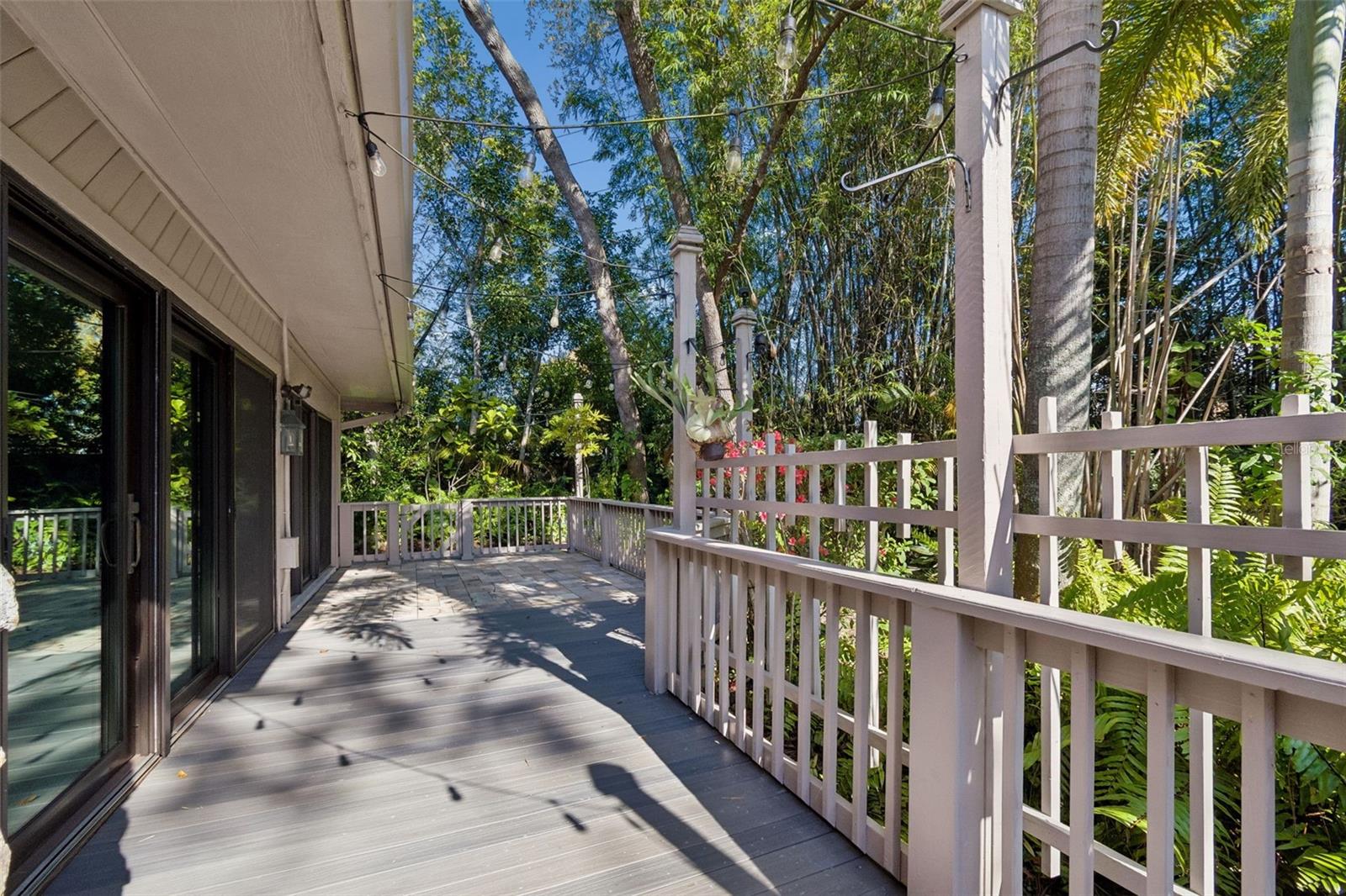 Back deck is expansive and private