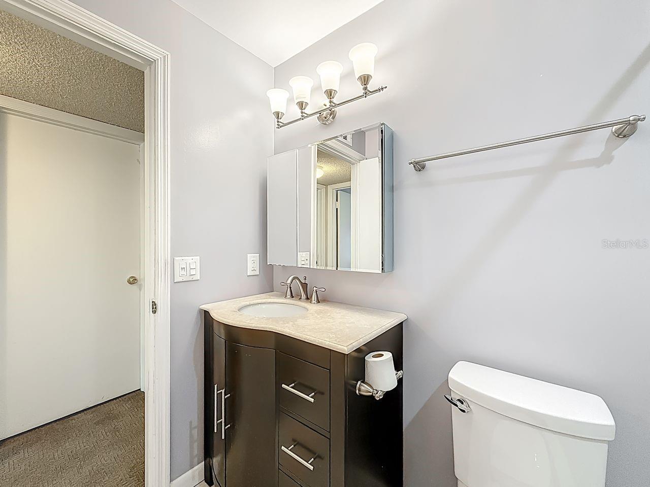 Staged bathroom
