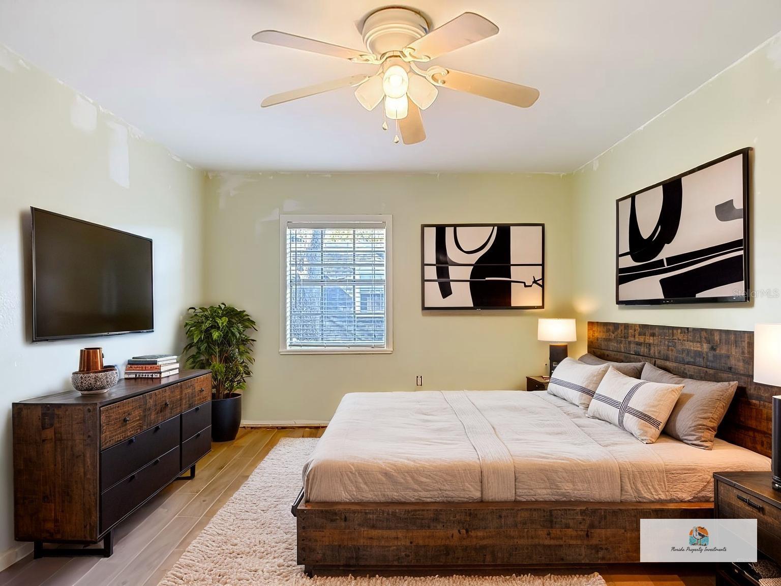 Staged Master bedroom