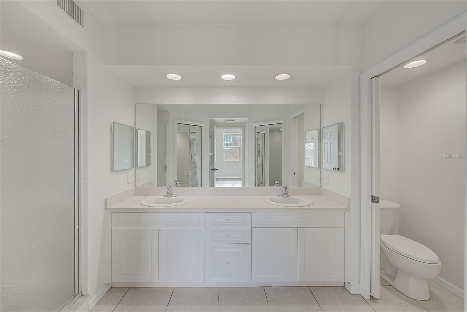 View of master bathroom