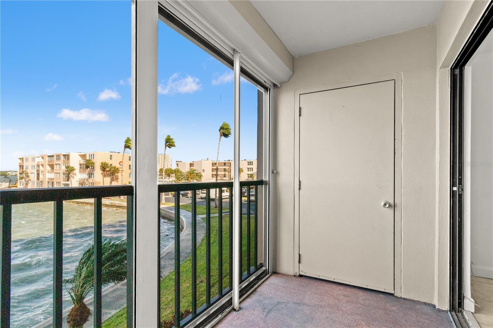 Lanai with storage closet