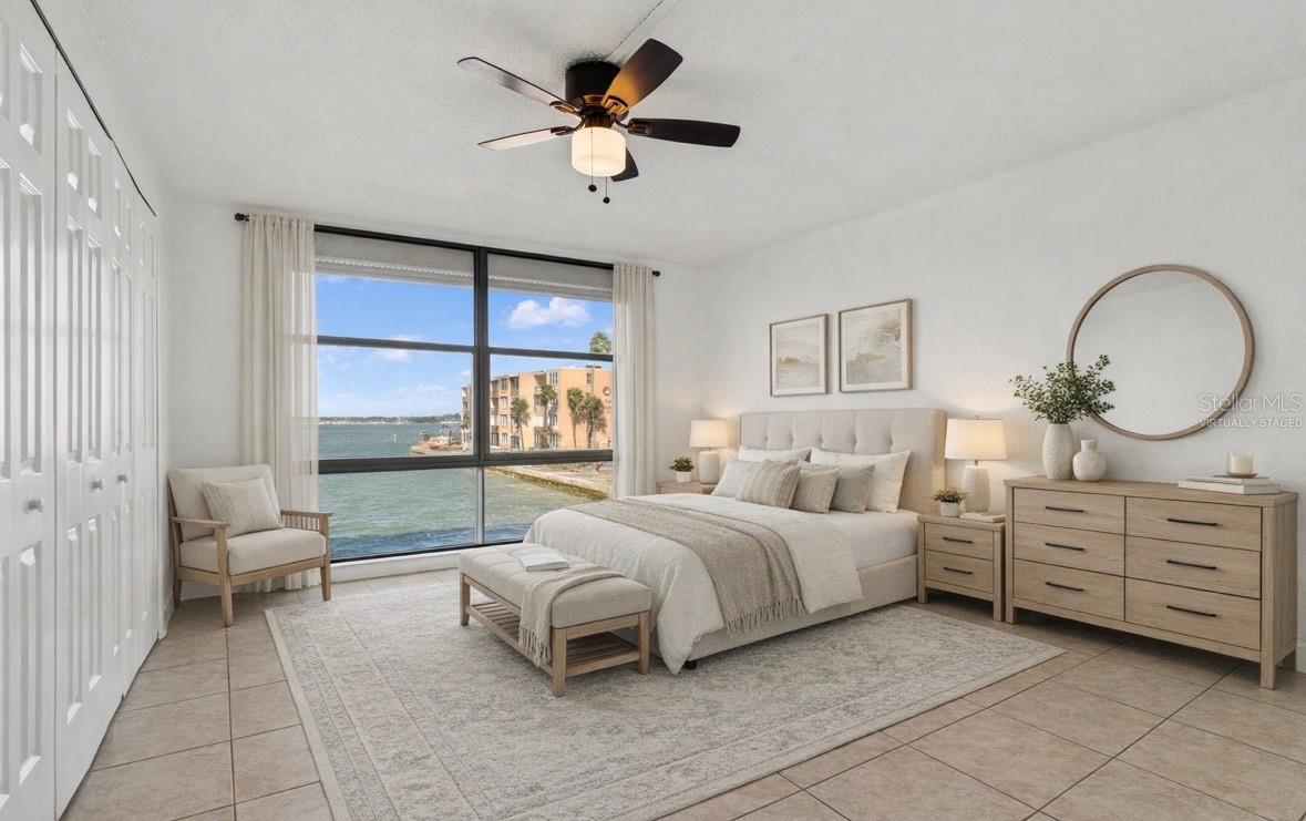 Virtually staged 2nd bedroom