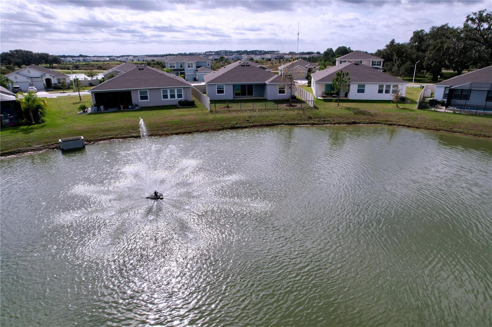 SOOTHING FOUNTAIN IN POND