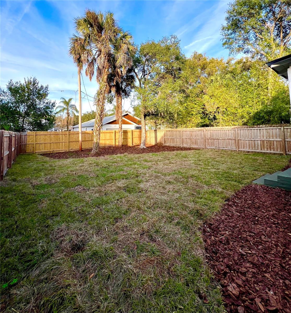 Large Private Fenced Backyard