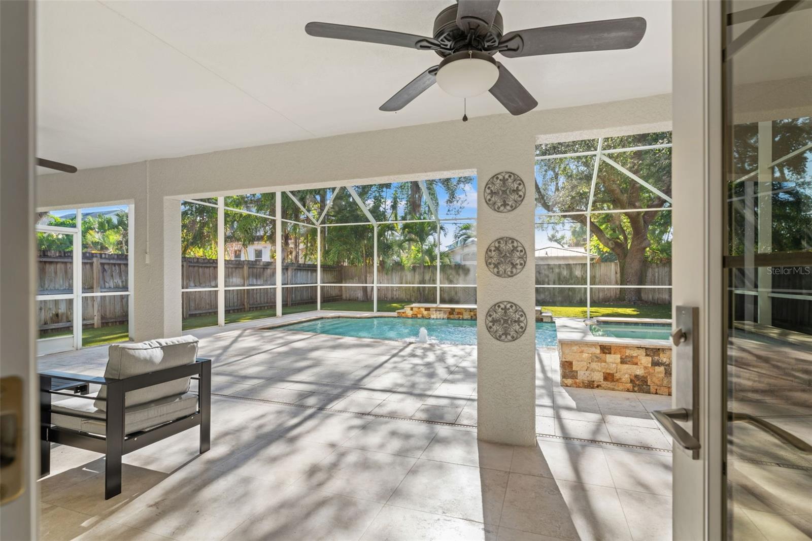 Covered and screened lanai