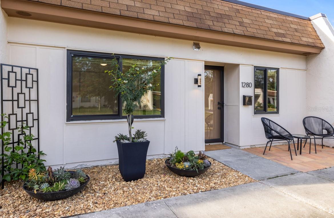 Front Exterior with Patio (Eastern Exposure)