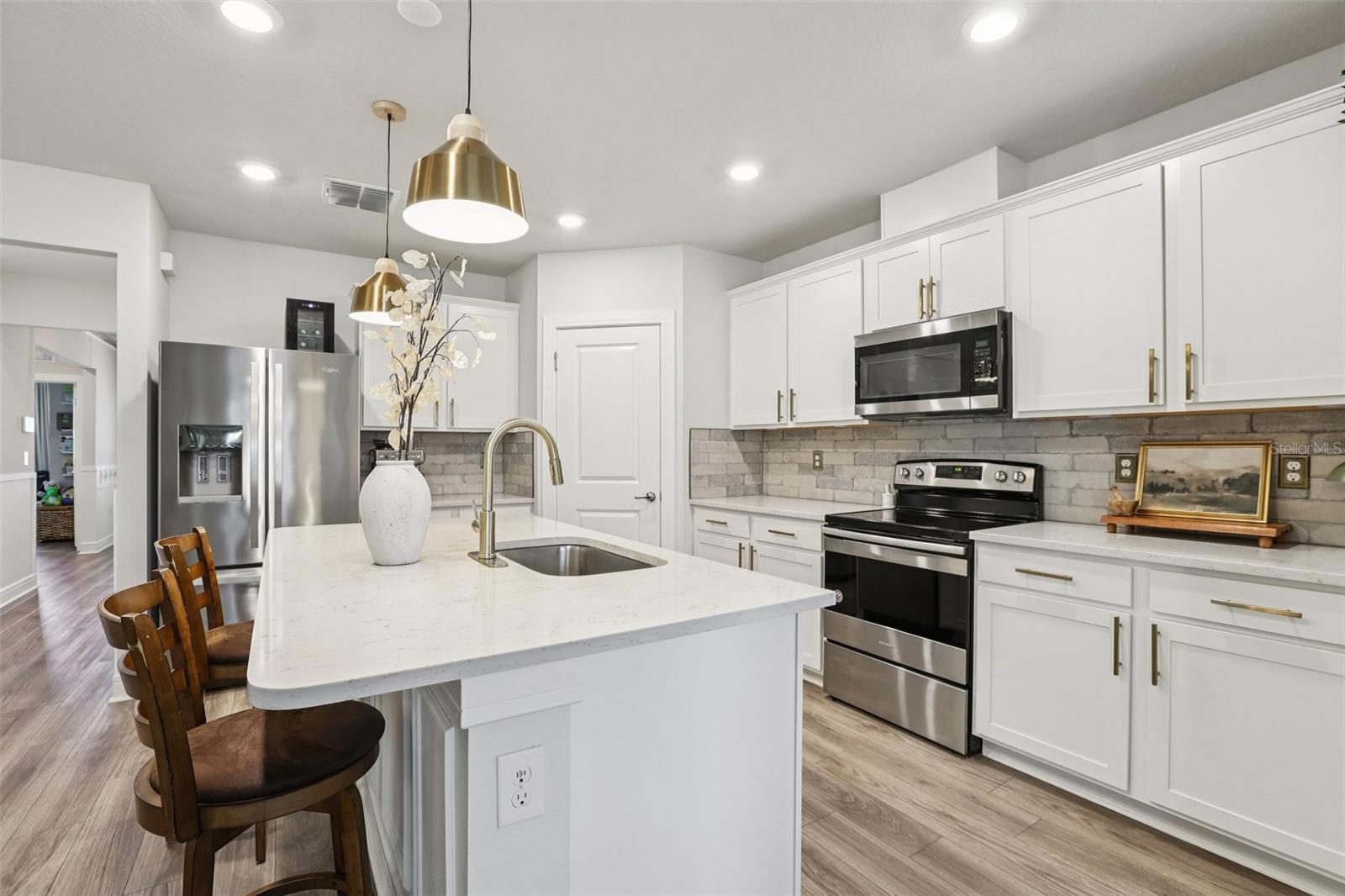 Upgraded Cabinet Hardware and Lights!