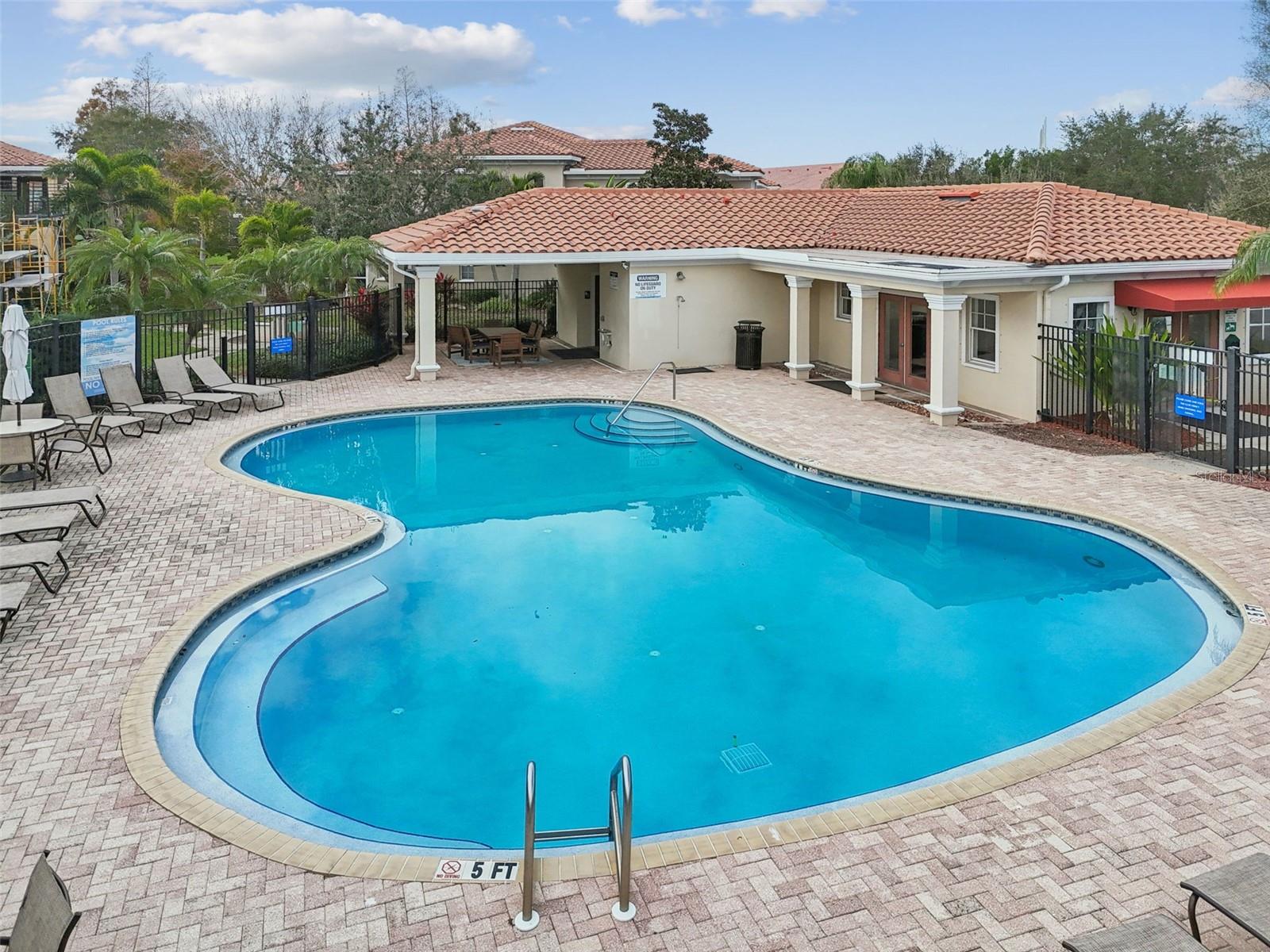 Heated pool and clubhouse area. Available for special occasions for an inexpensive fee!