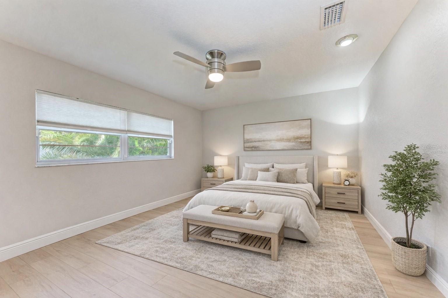 Virtually staged guest room