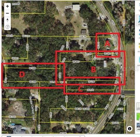 Lake Frontage Single Family Home adjacent to 3 additional parcels currently Tampa Bay Nursery on Gunn Highway