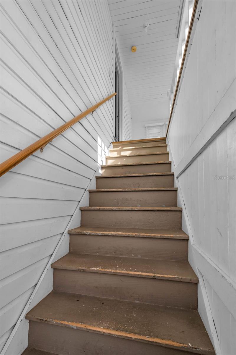 Stairs to 2nd floor with outside access