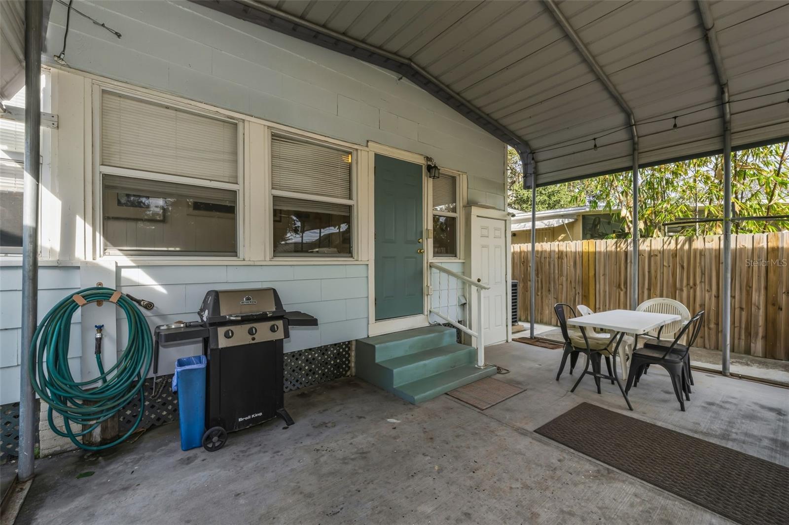 Carport/storage/entertaining area in the shade
