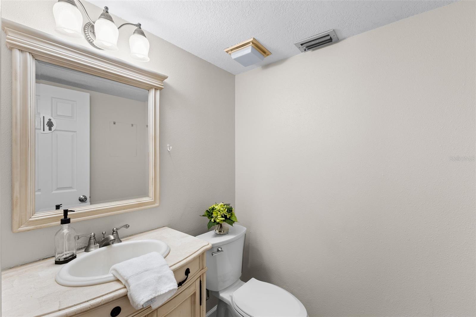 1/2 bath down for guests