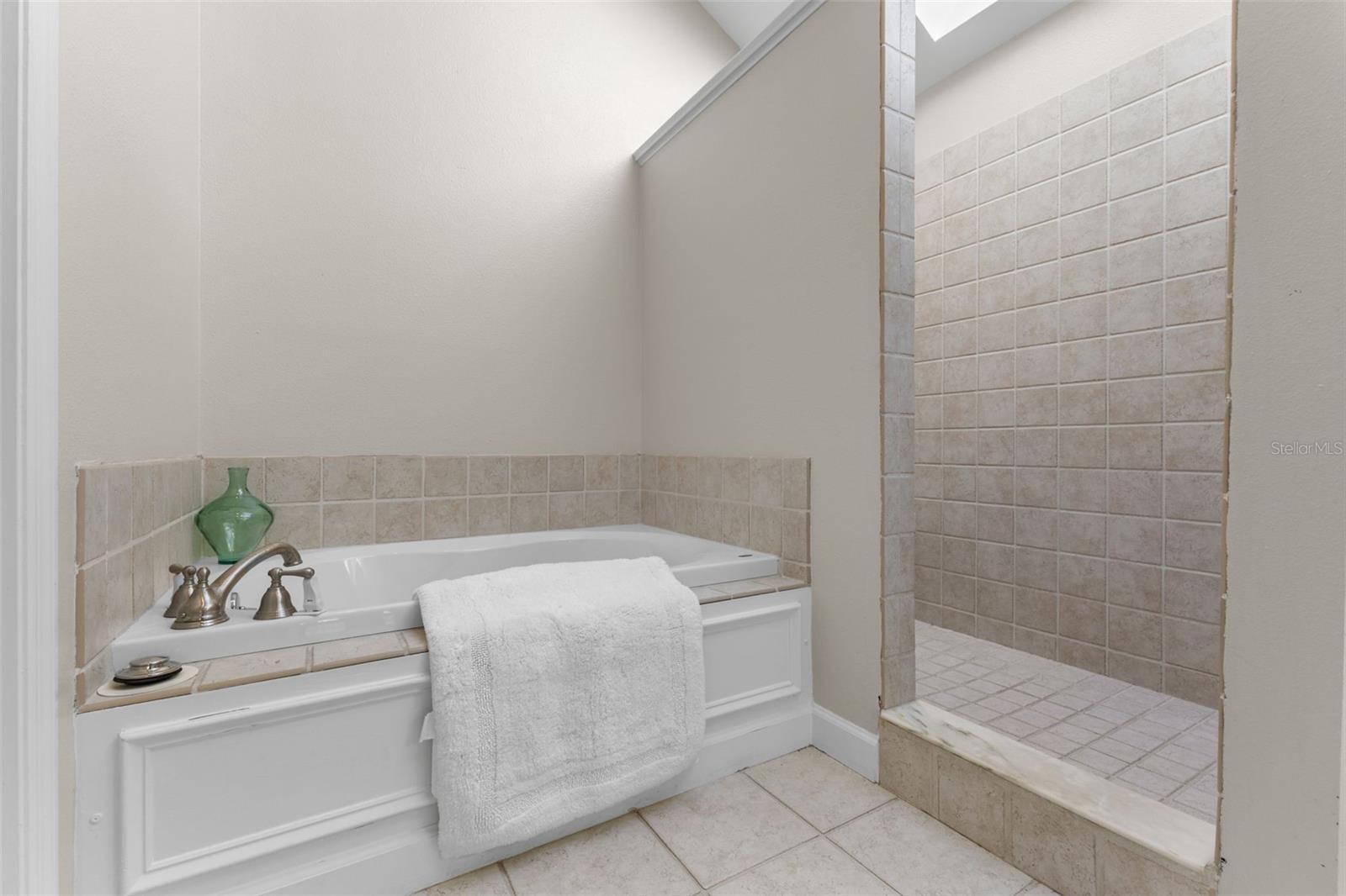 Soaking tub & step in shower